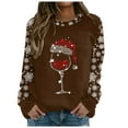thumbnail image 1 of Womens Sweatshirt Oversized Sweatshirts Crewneck Long Sleeve Pullover, 1 of 4