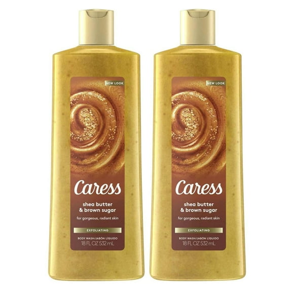 Caress Evenly Gorgeous gel de baño exfoliante 18 fl oz (paquete de 2)