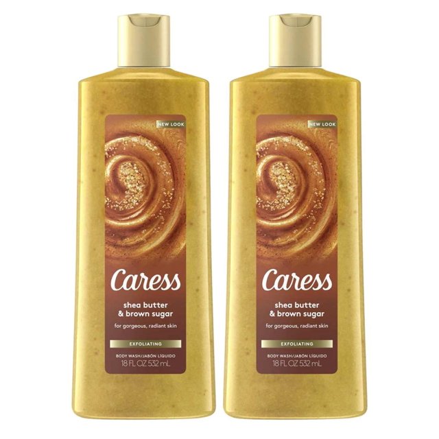 Caress Evenly Gorgeous gel de baño exfoliante 18 fl oz (paquete de 2)