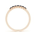 thumbnail image 2 of ANGARA Natural Half Eternity Seven Stone Sapphire Wedding Ring in 14K Rose Gold for Women (Size-2mm) | September Birthstone, Birthday, Anniversary, Jewelry Gift for Women | Natural Blue Sapphire Ring, 2 of 8