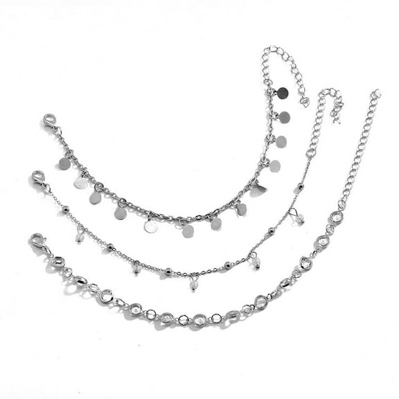 Gold Filled High Polish Finsh  Multi Color Made with Crystal round Ankle Bracelet