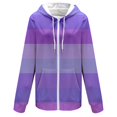thumbnail image 4 of Baqcunre Hoodies For Women Fashion Gradient Printing Casual Pocket Long Sleeve Drawstring Hooded Jacket Zipper Women'S Hooded Sweatshirt Sweatshirt For Women Fall Clothes For Women 2023 L S, 4 of 4