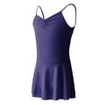 thumbnail image 4 of hengsof Girls' Ballet Leotard Solid Color Sleeveless Halter Tulle Dress Gymnastics Dance Training Leotard Sleeveless V Neck Leotard Suitable for Girls Aged 3-15, 4 of 8