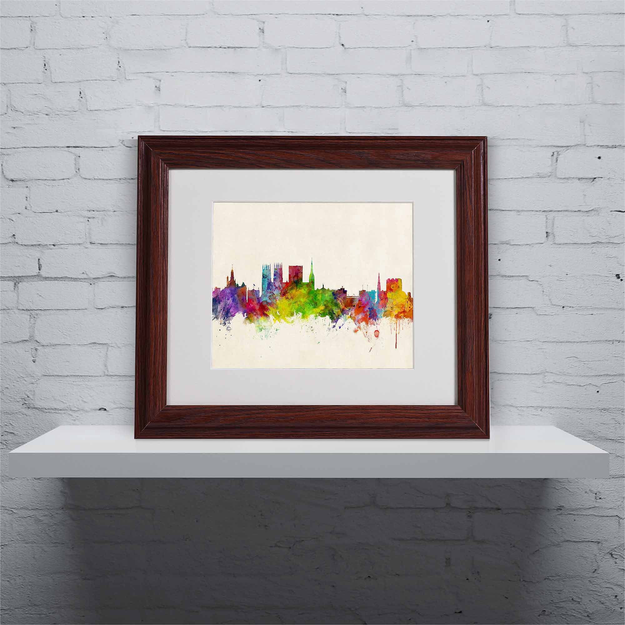 Trademark Fine Art "York England Skyline" Canvas Art by Michael Tompsett, Wood Frame