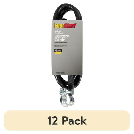 (12 pack) Everstart LF51-4L-77 4-Gauge Top Post Battery Cable, 51-Inches
