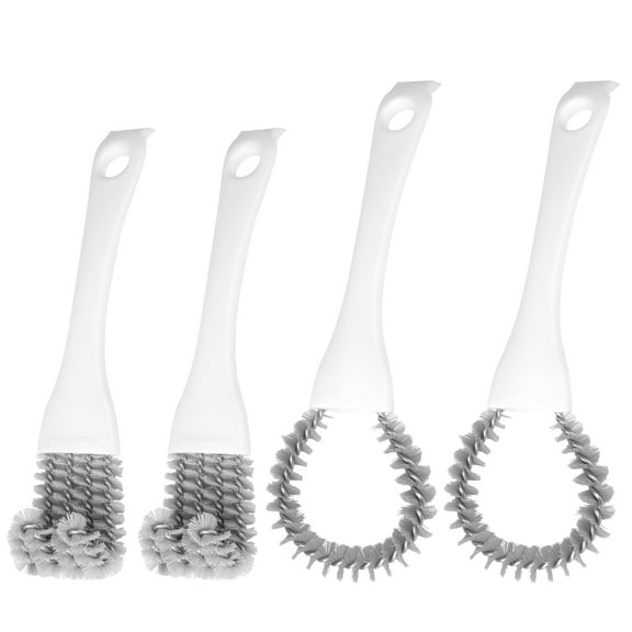 4pcs Stove Cleaning Brush with Scraper, TSV Multi-Function Kitchen Gap Cleaning Brush, Crevice Scrub Brushes for Oven, BBQ, Bird Cage Cleaning