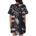 thumbnail image 4 of Womens Pajama Sets With Pocket, Vintage American Deer Lounge Sets Short Sleeve Sleepwear PJ Sets for Women, 4 of 6