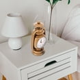 thumbnail image 4 of OULII 1Pack Novelty Clock Kerosene Lamp Shaped Table Clock Decoration Antique Copper Multi Home Use, 4 of 8