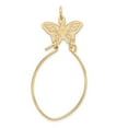 thumbnail image 4 of 10k Yellow Gold Filigree Butterfly charm, Alluring Charms for Bracelets and Necklaces Holder, 4 of 4