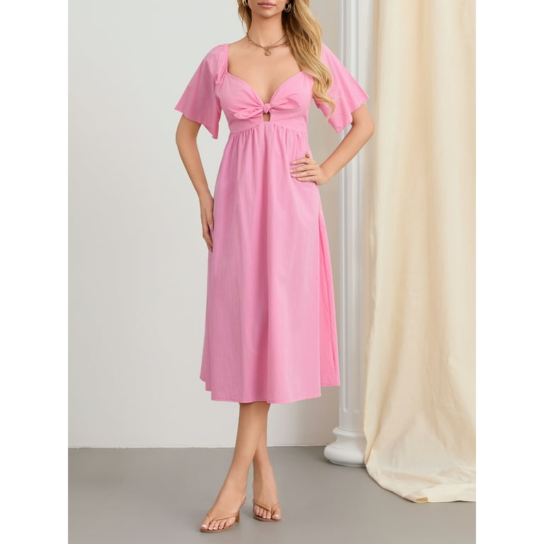 knee length dresses for ladies KNOT FRONT DRESS  STILLWATER