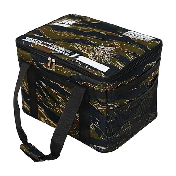 Plyzle Insulated Cooler Bag, Sturdy Fabric Insulated for Hot/Cold Items, 14.96in x 11.81in x 10.24in Size, On-the-Go Picnics & Outdoor Trips for Families, 1-Piece Set