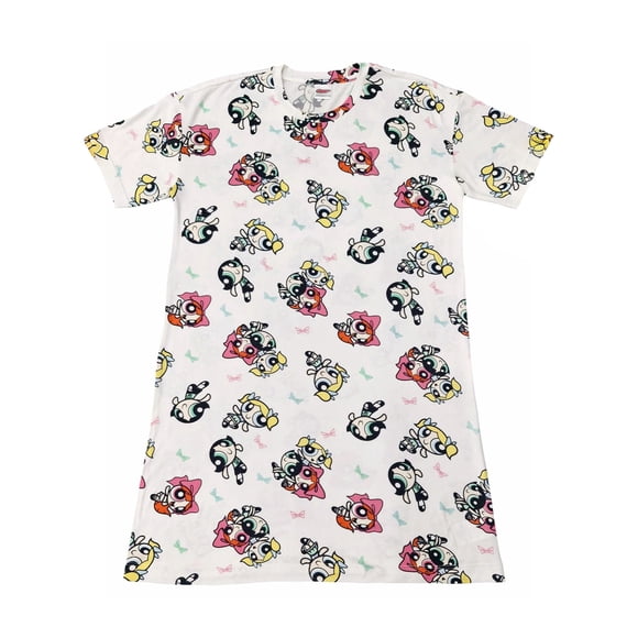 Camisón The Powerpuff Girls para Dama Manga Corta Hueso Talla G