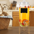 thumbnail image 2 of 1.5 Gallon Drink dispenser, Glass Beverage Dispenser With Stand, Drink Dispensers for Parties With Stainless Steel Spigot + Marker & Chalkboard 100% Leakproof. Perfect For Parties And Daily Use, 2 of 6