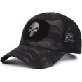 thumbnail image 3 of GFDYREE Skull Mesh Baseball Cap Men Tactical Operator Caps Fitted Outdoor Breath Hats, 3 of 5