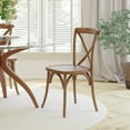 thumbnail image 4 of Emma + Oliver Hand Scraped and Stained Dark Natural Finish X-Back Chair, 4 of 14