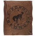 thumbnail image 2 of Ford Blanket, 50'x60' Vintage Bronco Leather Logo Silky Touch Sherpa Back Super Soft Throw Blanket, 2 of 5