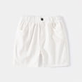thumbnail image 4 of NOLDARES Shorts for Toddler Boy Pull On Short Elastic Waistband Boys Summer Active Shorts with Pockets Clothes(White,4-5 Years), 4 of 4