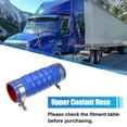 thumbnail image 2 of Unique Bargains Upper Radiator Hose W/ Clamps Replacement for Kenworth for Peterbilt Rubber Metal Blue, 2 of 7