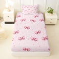 thumbnail image 3 of Erosebridal Cute Bowknot Kids Twin Sheet Sets, Triangle Abstract Bedding, 3-Piece, 3 of 5