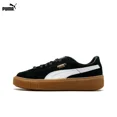 thumbnail image 2 of PUMA Suede Platform - Zapatillas de caña baja de dos capas de piel de vacuno con diseño de bizcocho, color negro, versión simplificada, 2 of 5