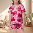 thumbnail image 2 of JUMEYU Girls Pajama Set Cute Pajamas for Little & Big Girls – Kids Summer Short Sleeves PJ Set Size 10-11 (Light Pink,10-11 Years), 2 of 4