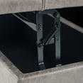 thumbnail image 2 of Harrison 36 inch Wide Transitional Coffee Table Storage Ottoman in Distressed Grey Taupe Vegan Leather, 2 of 8