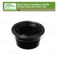 thumbnail image 3 of [375 Pack] 4 Oz Leak Proof Black Plastic Condiment Souffle Containers with Lids - Plastic Black Portion Cup with Plastic Lid Perfect for Sauces, Samples, Slime, Jello Shot, Food Storage, 3 of 7