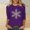 #016-Purple, variant on Craaazy Women's Shirts Christmas Printed 3/4 Sleeve Casual Tops Gifts