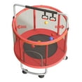thumbnail image 4 of Nuoxin Round Trampoline for Kids with Basketball Hoop,60'' Indoor Outdoor Toddler Trampoline with Enclosure Net,Swing,Sandbag,Ring,Ocean Balls,Small Trampoline Gift for Boys Girls, 4 of 8