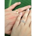 thumbnail image 5 of Brilliance Fine Jewelry 1/4 Carat Lab Grown Diamond Women & Mens Trio Set Ring 14K Gold Plated Silver, 5 of 7