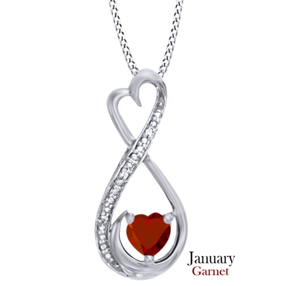 AFFY Infinity Heart MOM Pendant Necklace in 925 Sterling Silver