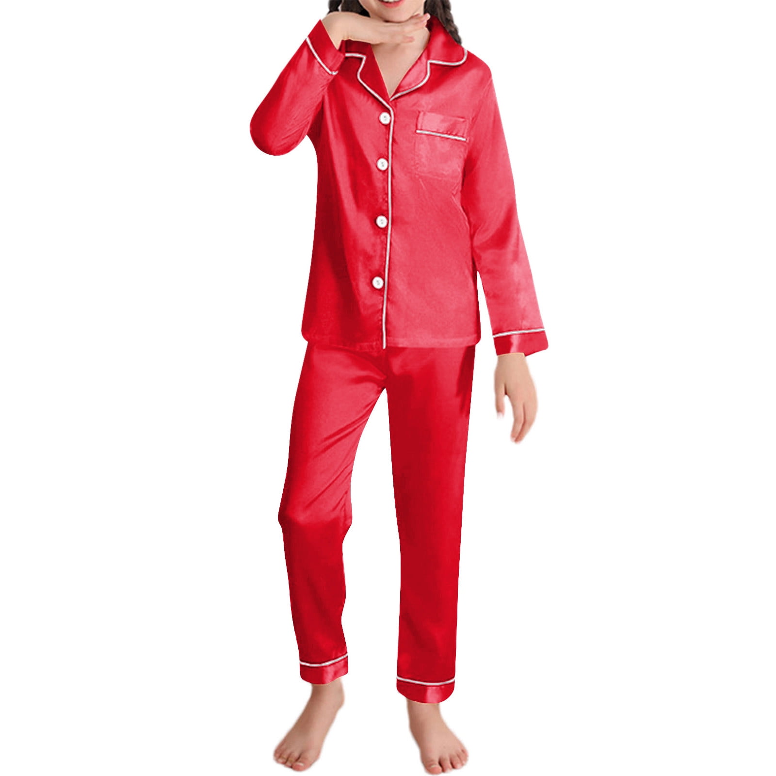 Yuyuzo Ensemble de Pyjama en Satin pour Femmes Manches Courtes