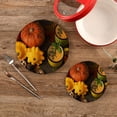 thumbnail image 2 of SKYSONIC Autumn Leaves Pumpkin Pot Holders Trivets, 2 Pcs Heat Resistant Trivets,Colorful Cotton Thread Weave Mats for Hot Pads Pans Pot Bowl Teapot for Kitchen Decor, 2 of 7