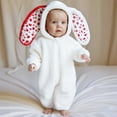 thumbnail image 2 of VNKIDY Boys Bodysuits Soft Winter Onesie Cute Hood Design Plush Romper For Newborn Infant Toddler Warm Long Sleeve Long Pants One Piece Jumpsuit Cozy Jumpsuit, 2 of 9