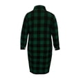 thumbnail image 7 of IUYRTFE Women's Long Plaid Button Down Shirt Jacket Casual Oversized Flannel Coat with Pockets, 7 of 7