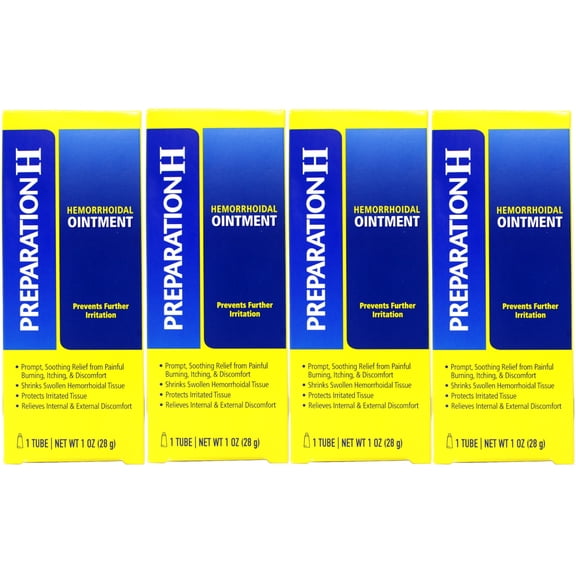 4 Pack - Preparation H Ointment 1oz Each