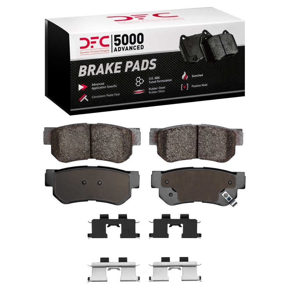 Dynamic Friction Company 1551-0813-01 DFC 5000 Advanced Brake Pads - Ceramic and Hardware Kit - OE