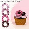 thumbnail image 5 of -Petite Satin Scrunchies for Women - 8 count Blush Small Hair Ties - Soft Silk-Like Mini Hair Bands, No Crease, Frizz-, Gentle  Hair,  for Daily Wear & Sleep, 5 of 7