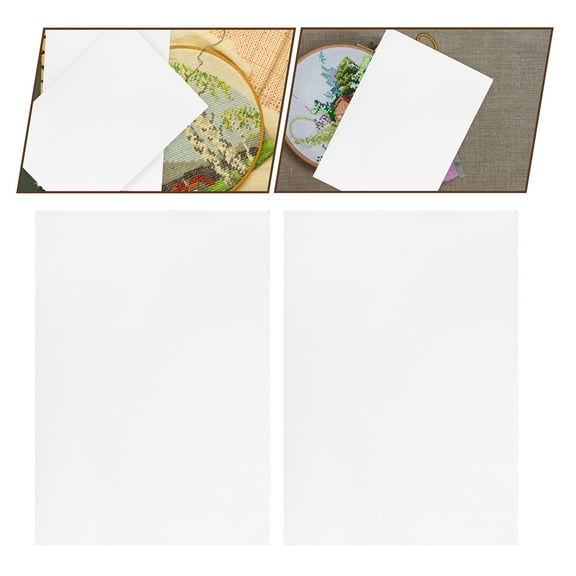SOPOTUTU 4Pcs Printable Water Soluble Stabilizer Sheets with Strong Adhesion for Needlework