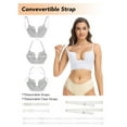 thumbnail image 4 of Anyfit Wear Deep Plunge Push Up Bra for Women Low Back Bra Wire Lifting Bra with Multiway Convertible Straps Pack of 2, 4 of 7
