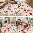 thumbnail image 6 of Valentines Love Heart Area Rug 3x5 FT, Non Slip Entryway Bedside Carpet, Red Love Heart Rustic Burlap Washable Soft Floor Carpet Indoor Mat Non-Shedding Throw Rug for Dorm Kitchen Home Office, 6 of 9