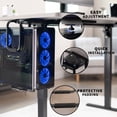 thumbnail image 2 of VIVO Black Heavy Duty Adjustable Under-Desk PC Mount, Computer Case Holder, 2 of 8