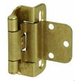 thumbnail image 1 of Amerock BPR7565BB 3/8in (9.5 mm) Inset Self-Closing, Partial Wrap Burnished Brass Hinge - 2 Pack, 1 of 5