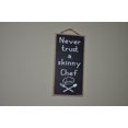 thumbnail image 2 of Wood Sign Skinny Chef Hanging Wall Decoration Funny Kitchen Sign for Cooks Bakers 5x10, 2 of 8