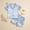 Blue, variant on Kids Kids Casual Outfit Set Cute Print Casual Wear Size 2T-12 Years