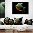thumbnail image 3 of Designart Fractal Pacu Fish on Black - Animal Throw Pillow - 16x16, 3 of 4
