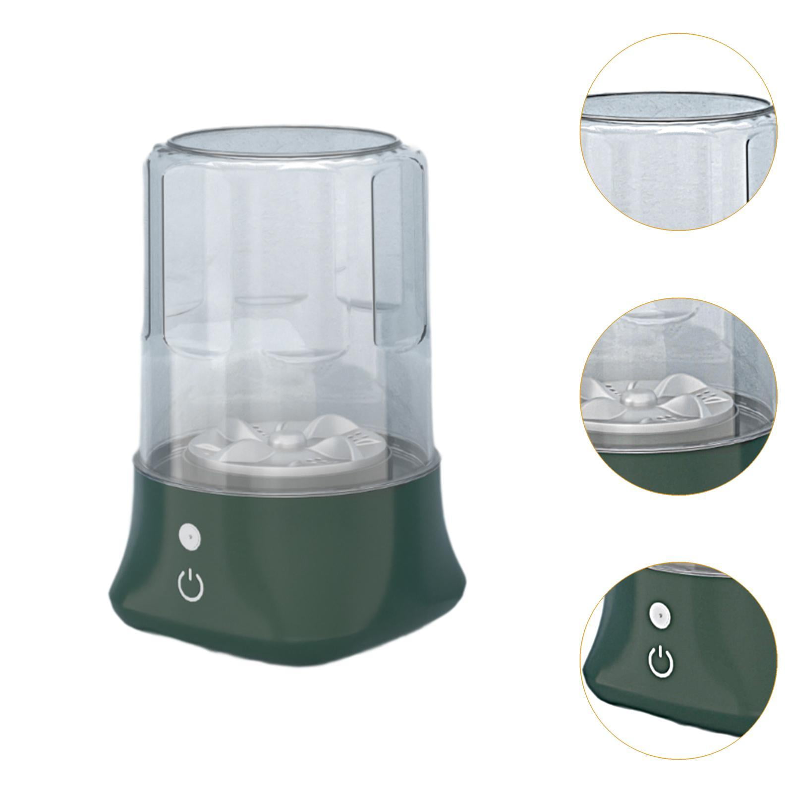 WeiLaiKeQi Portable Washing Machine Compact Small Washer USB Rechargeable Mini Laundry Cup 1L for Home Apartment Travel Dorm Small Items green