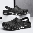 thumbnail image 6 of HNMKIU Outdoor Slippers for Men for Indoor Home Use with Closed Toe on Design EVA Beach Sandals for Summer Relaxation Comfortable Mens Shoes 02_Black,41, 6 of 9
