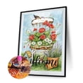 thumbnail image 2 of Pintura de diamantes Flores y animales Pared de diamantes de imitación redonda completa en inglés FLhrweasw Nuevo, 2 of 9