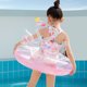 thumbnail image 3 of Flotador inflable para piscina con forma de cisne con purpurina, flotador para piscina con dos cisnes divertidos, flotador para piscina para niños en verano, anillos de piscina para niños, anillos de, 3 of 5